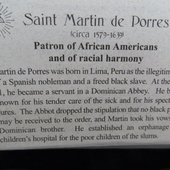 St. Martin de Porres Porcelain Pendant - Picture 3 of 3